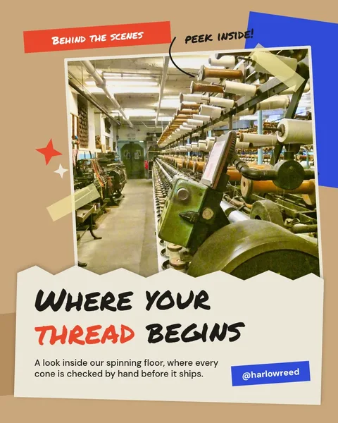 Mill Floor Peek Window – Instagram post template