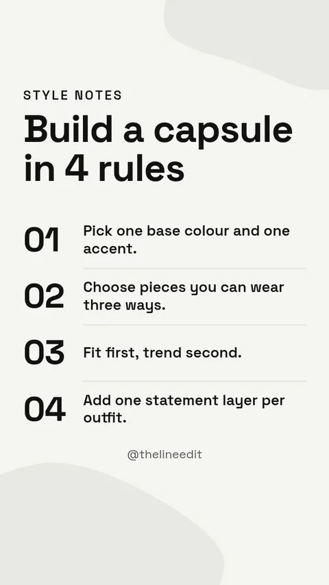 Capsule Wardrobe Story – Instagram story template