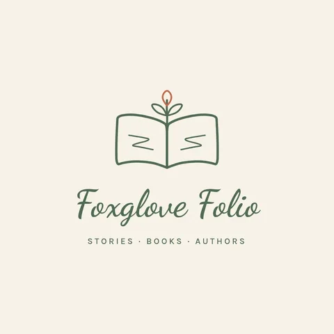Foxglove Sprig Open Book – Logo template