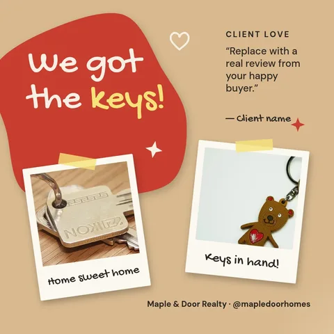 Keys In Hand Polaroids – Instagram post template