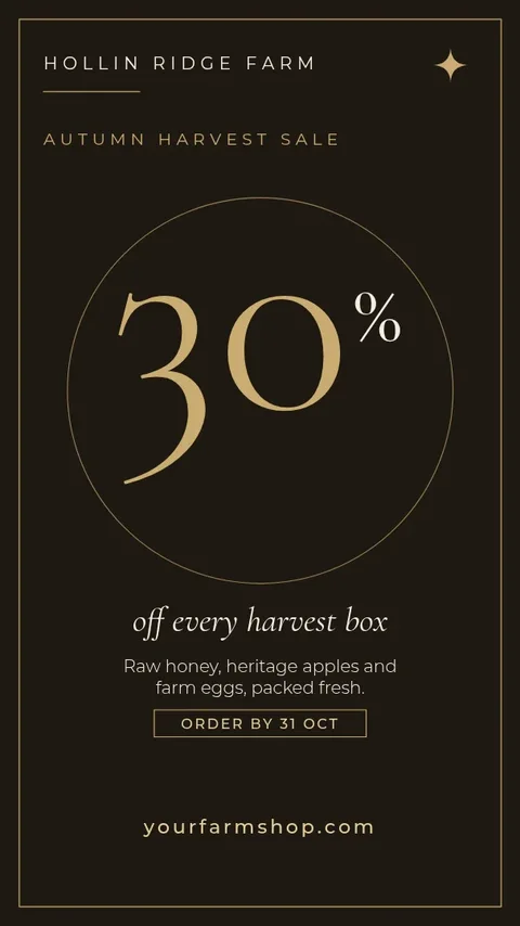 Gilded Ring Thirty Harvest – Instagram story template