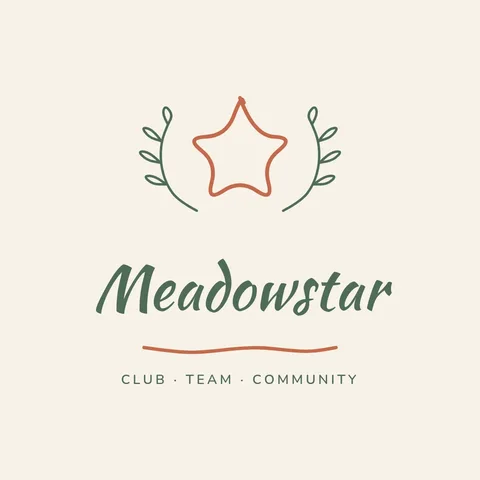 Meadowstar Hand Script Logo – Logo template