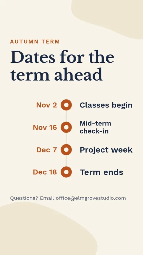 Term Dates Paper Story – Instagram story template