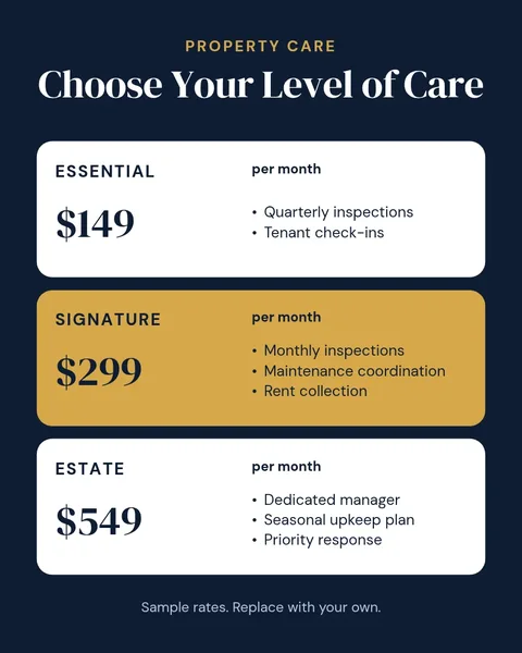 Property Care Plans Post – Instagram post template