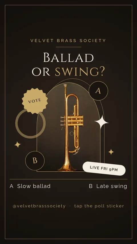 Gilded Horn Poll Cluster – Instagram story template