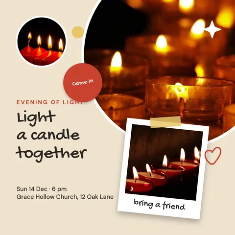 Vigil Circle Polaroid Glow – Instagram post template