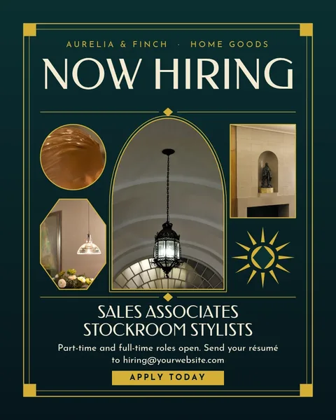 Gilded Arch Hiring Collage – Instagram post template