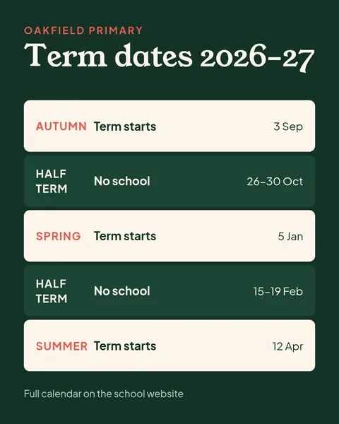 Term dates – Instagram post template