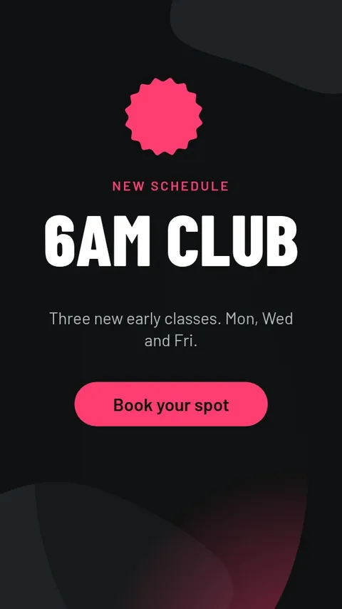 New Class Schedule Story – Instagram story template