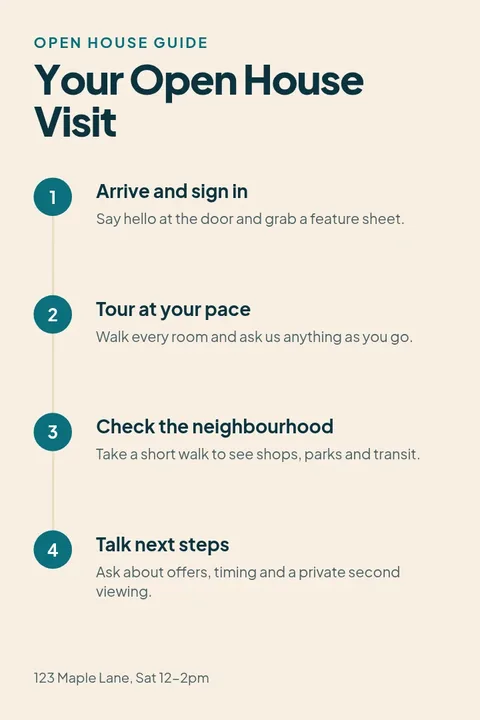Open House Day Steps – Pinterest pin template