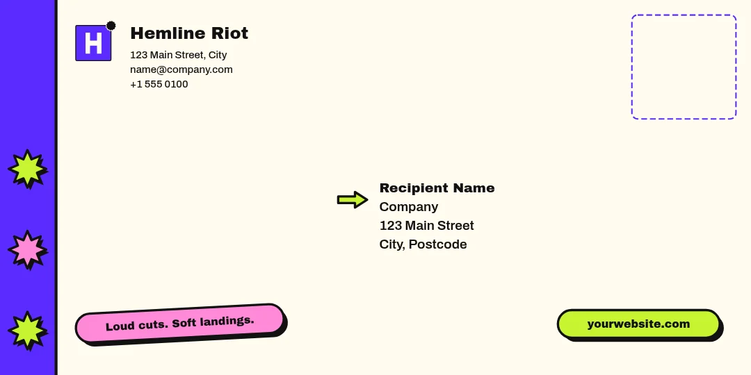 Riot Band Sticker Envelope – Envelope template