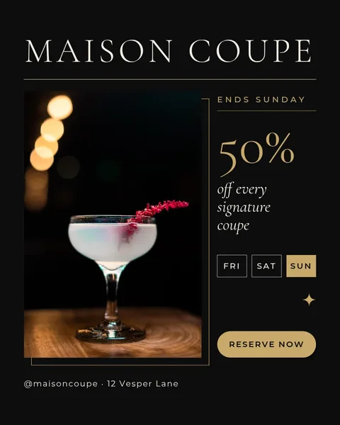 Coupe Cover Last Call – Instagram post template