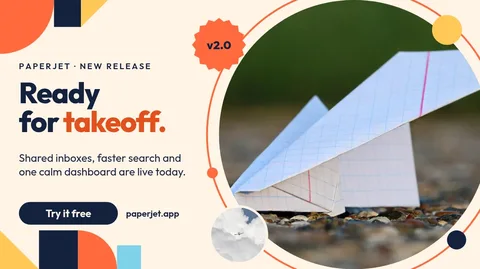 Paper Jet Circle Launch – X post template