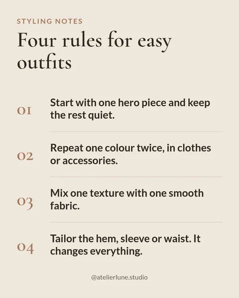Capsule Styling Rules – Instagram post template