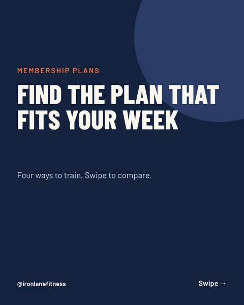 Membership Plans Swipe Deck – Instagram carousel template, 6 pages
