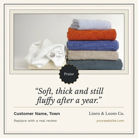 Gallery Linen Caption Frame – LinkedIn post template