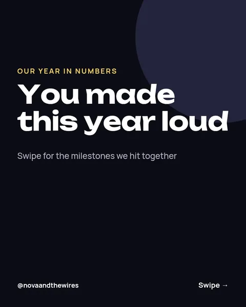 Year in Streams Recap – Instagram carousel template, 6 pages