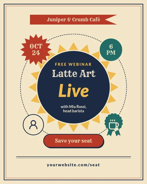 Orbiting Latte Art Webinar – Instagram post template