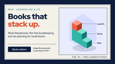Stacked Ledger Launch Frame – X post template