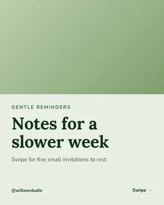 Slow Down Quote Carousel, page 1