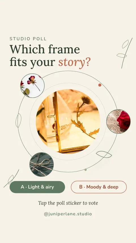 Pressed Orbit Poll Story – Instagram story template