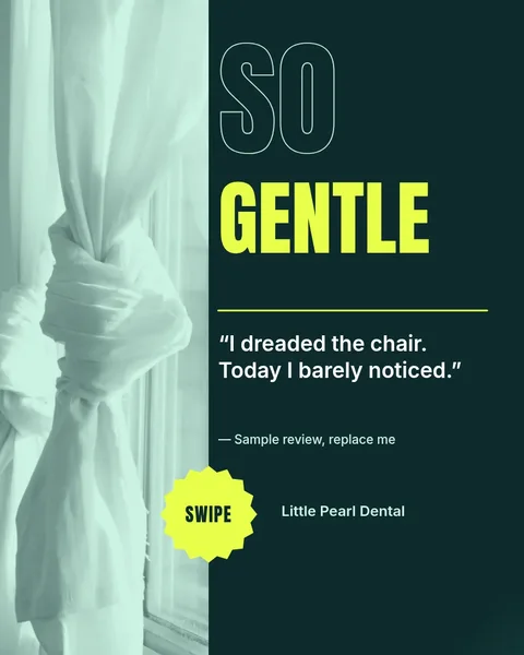 Pearl Seam Patient Words – Instagram carousel template, 4 pages