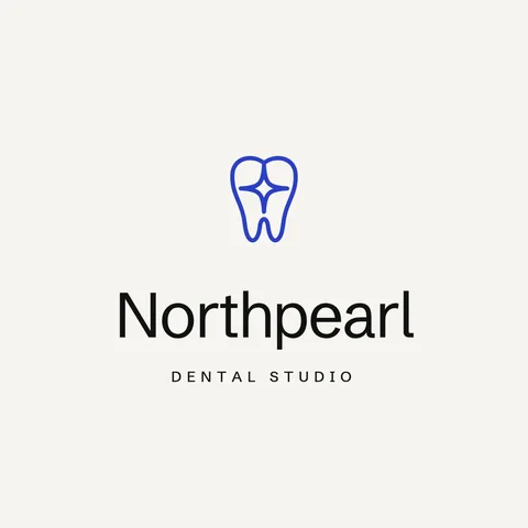 Pearl Spark Monoline Dental Logo – Logo template