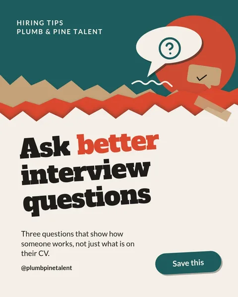 Torn Teal Interview Questions – Instagram post template