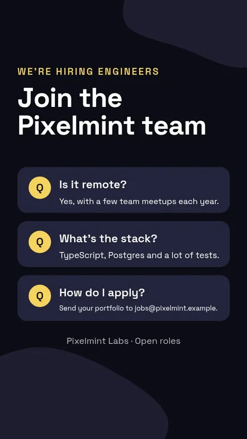 Engineers Wanted Story – Instagram story template