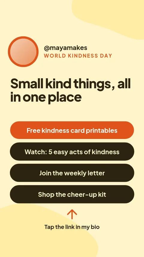 Butter Kindness Day Links – Instagram story template