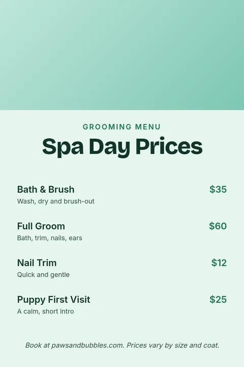 Grooming Price Pin – Pinterest pin template