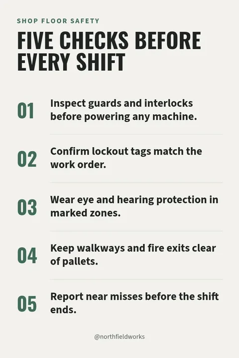 Shop Floor Safety Checks – Pinterest pin template