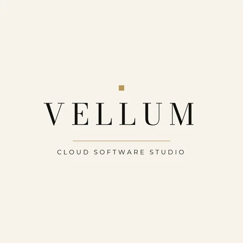 Vellum Pixel Dot Wordmark – Logo template