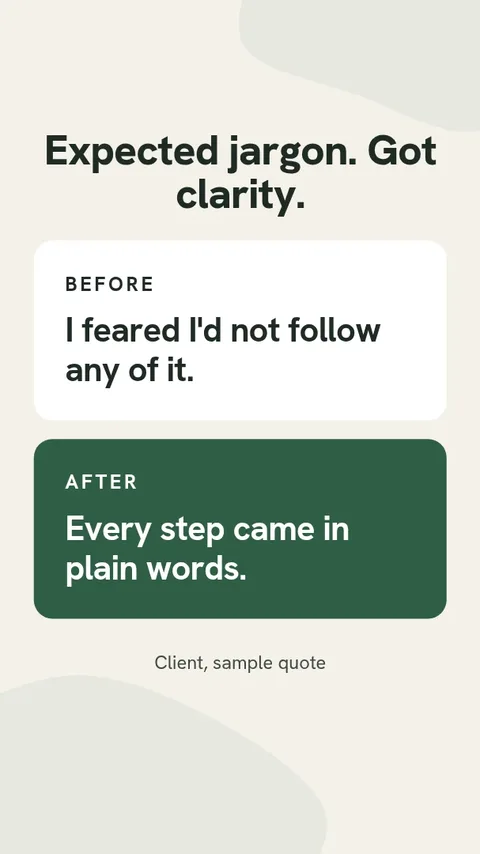 Client Thank-You Compare – Instagram story template