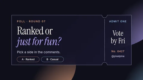 Aurora Stub Poll Ticket – X post template