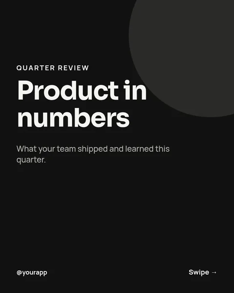 Product Numbers Carousel – Instagram carousel template, 6 pages