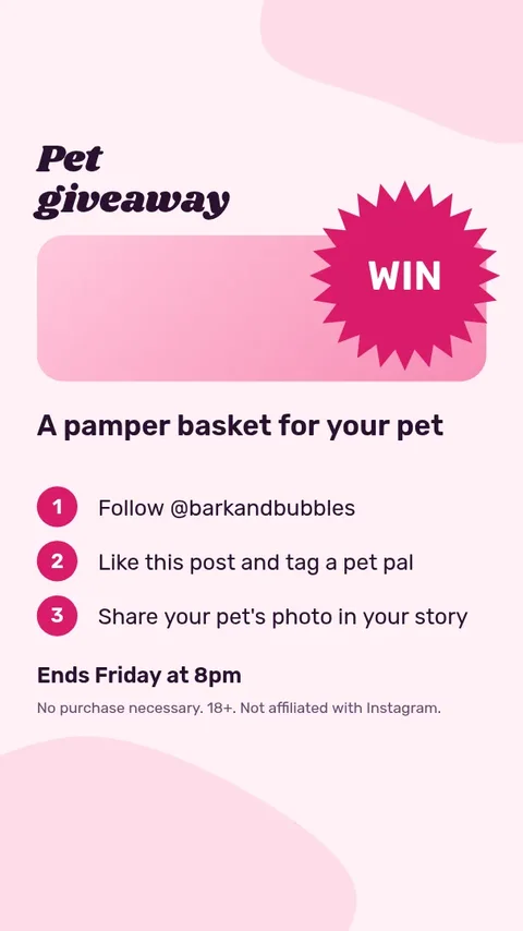 Pawsome Prize Story – Instagram story template