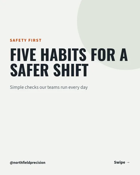 Safety Habits Carousel – Instagram carousel template, 7 pages