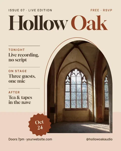 Chapel Window Cover Night – Instagram post template
