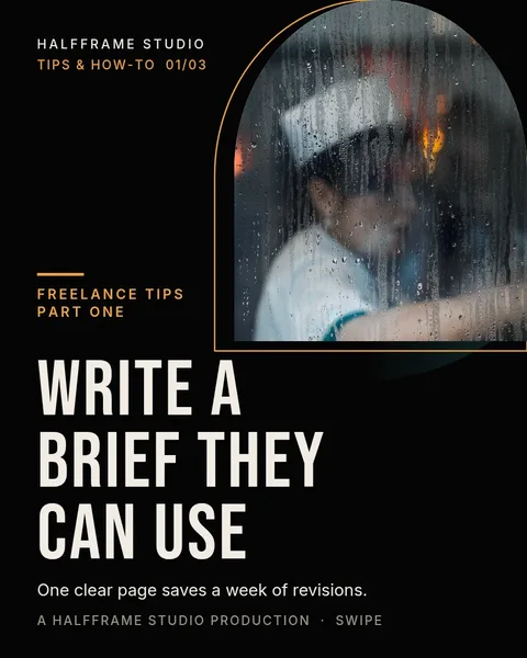 Letterbox Brief Arch – Instagram carousel template, 3 pages