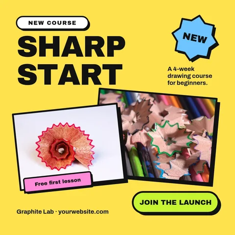 Sharp Start Stacked Prints – Instagram post template