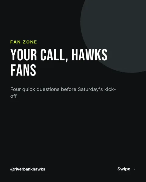 Fan Poll Match Day – Instagram carousel template, 6 pages