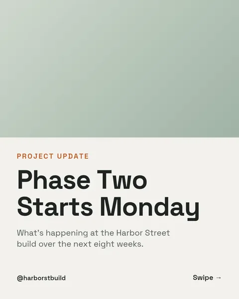 Next Phase Announcement – Instagram carousel template, 6 pages