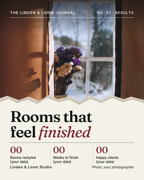 Linen Edge Results Journal – Instagram post template