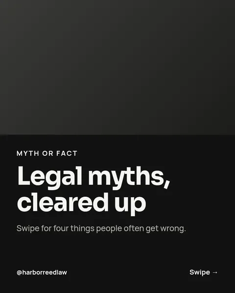 Myth Or Fact Legal – Instagram carousel template, 6 pages