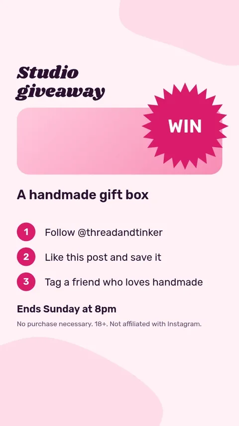Maker Box Giveaway Story – Instagram story template
