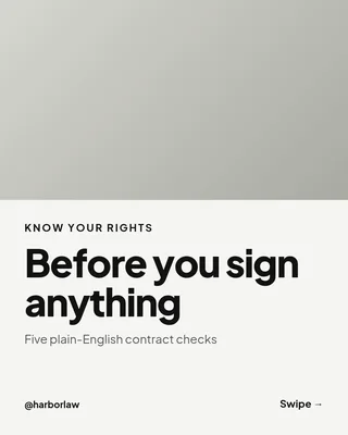 Before You Sign Carousel, page 1