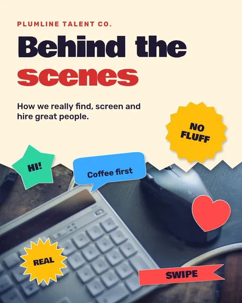 Torn Paper Sticker Bomb Hiring – Instagram carousel template, 4 pages
