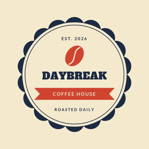 Daybreak Bean Seal Badge – Logo template