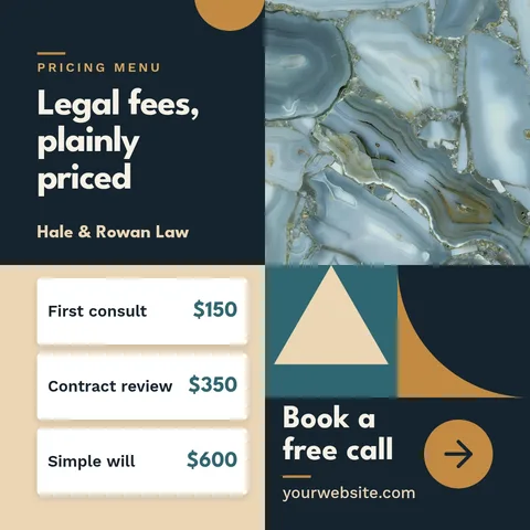 Quilted Fee Cards – LinkedIn post template